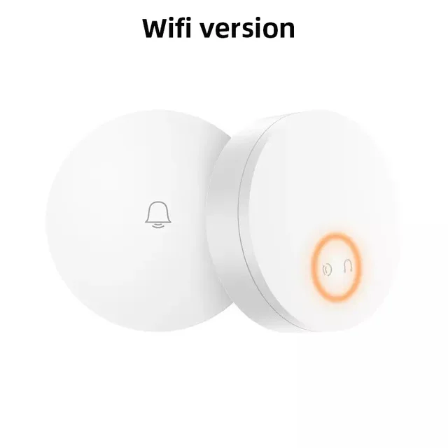 wifi version Xiaomi Mijia Linptech wifi самогенерирующийся беспроводной дверной звонок работает с приложением Mijia умное управление функцией памяти AC 110-240V - Цвет: wifi version