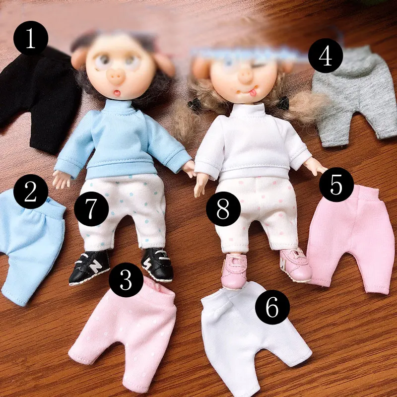 Ob11 детская одежда брюки шаровары красивые узел свинья 1/12 bjd Кукла Одежда Брюки кукла аксессуары подарок на день рождения - Цвет: 6 only pant