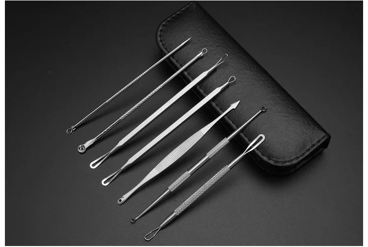 

7pc Acne Blackhead Removal Needles Pimple Acne Extractor Black Head Pore Cleaner Deep Cleansing Tool Woman Beauty Accessories