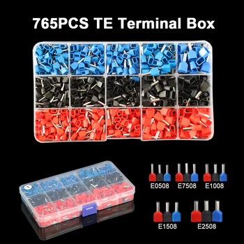 

765pcs Dual Wire Tube Terminal Kit Set Ferrule Insulated Double Wiring TE Crimp Terminals Connector Cable Terminal Suit Set