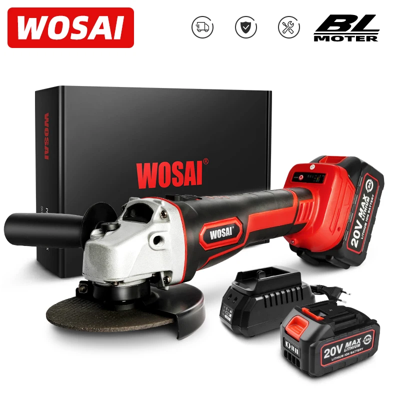 Беспроводная угловая шлифовальная машина WOSAI MT Series бесщеточная электрическая