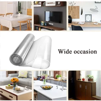 

Transparent Table Cover Mat Kitchen Pattern Oil cloth Glass Soft Cloth Tablecloth Waterproof PVC Tablecloth Table Cloth