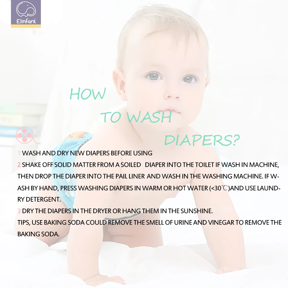 Tanie Elinfant OS wyposażone pieluchy kawy polar runo wewnętrzna konopi super miękkie chłonne noc AIO AI2 jeden rozmiar pasuje do wszystkich # ES048 #