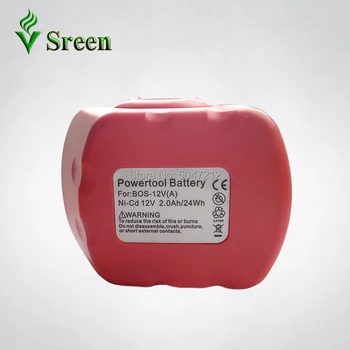 

2000mAh 12V Ni-Cd for Bosch Rechargeable Power Tool Battery Pack Replacement BAT043 BAT045 BAT046 BAT049 BAT120 BAT139 GSR PSR12