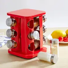 12 шт кухонные стеклянные банки для приправ соли перца сахара+ стойка из нержавеющей стали