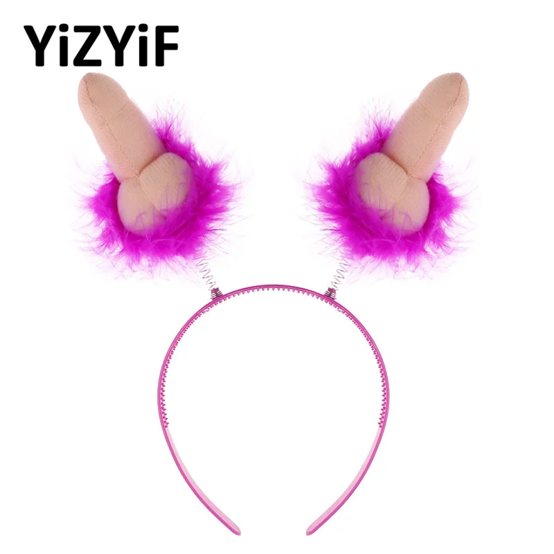 Novelty Funny Party Headband Bride To Be Willy Shaped Head Boppers Headband for Bachelorette Hens Party Girls Night Out Gift