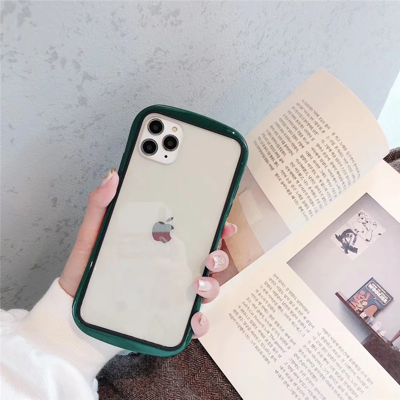 Парный однотонный чехол s Arc для iphone 11promax 6 7 8 Plus X чехол для телефона для iphone XR XS Max милый прозрачный чехол-накладка - Цвет: Золотой
