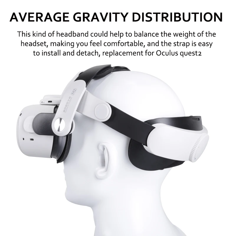 BOBOVR M2 Adjustable For Oculus Quest2 Virtual Reality Halo Strap Large Capacity C2 Storge Box Improve Plate Breathable Leather - Image 2
