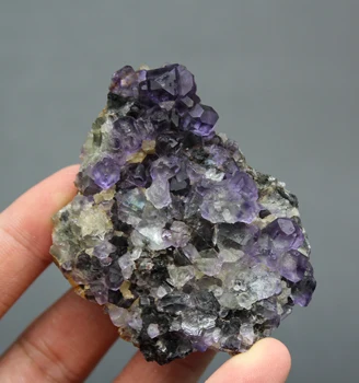

92g Natural Purple fluorite and crystal symbiosis mineral specimens Stones and crystals Healing crystal