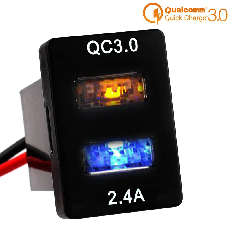 

Car Mounted Fast Charge QC3.0 Fast Charge Original Car Reserved Hole Special Car for Special Use Charger Suitable for Toyota
