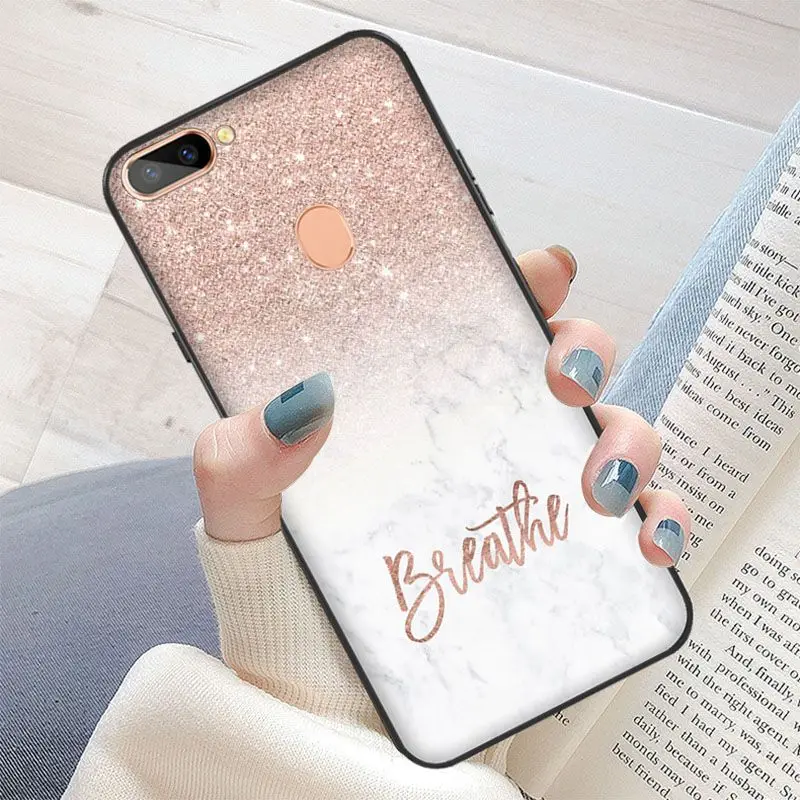 Gold Pink rose Glitter print