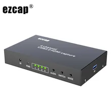 4x1 четырехъядерный экран мульти-просмотра бесшовный переключатель PIP дисплей 4 в 1 выход USB 3,0 HDMI Карта видеозахвата запись ПК прямая передача коробка