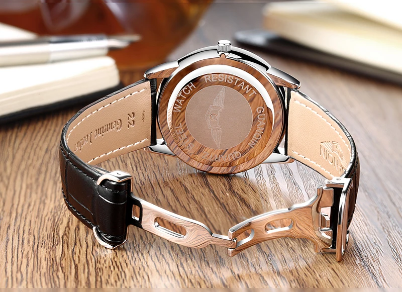 Горячая GUANQIN мужские часы модные Дата светящиеся водонепроницаемые устойчивые к царапинам наручные часы носимые спортивные кожаные кварцевые часы