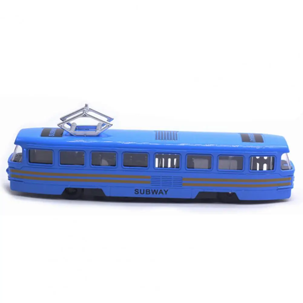 Decorative Tram Model ABS Car Simulated Eye-Catching Alloy Trolley Bus Simulation Toy for Children Collection | Игрушки и хобби