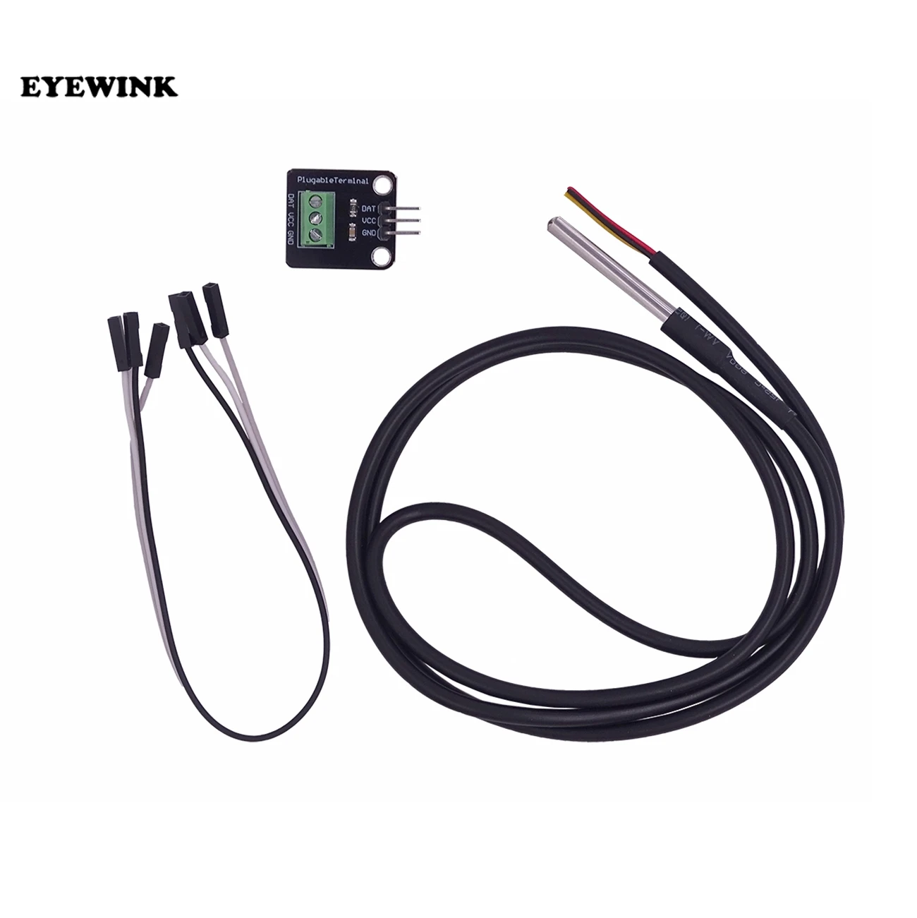DS18B20 Temperature Sensor Module Kit Waterproof 100CM Digital Sensor