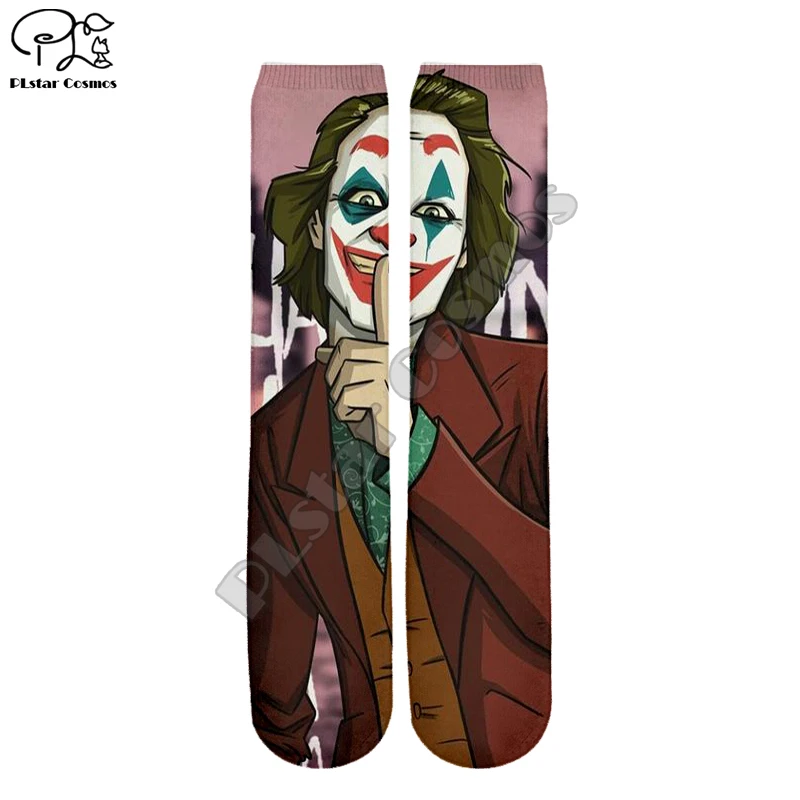 PLstar Cosmos Joker Joaquin Phoenix, разноцветные, унисекс, новая мода, 3 Dfull, принт, для женщин, мужчин, мальчиков и девочек, классные, теплые, хлопковые носки, S-1