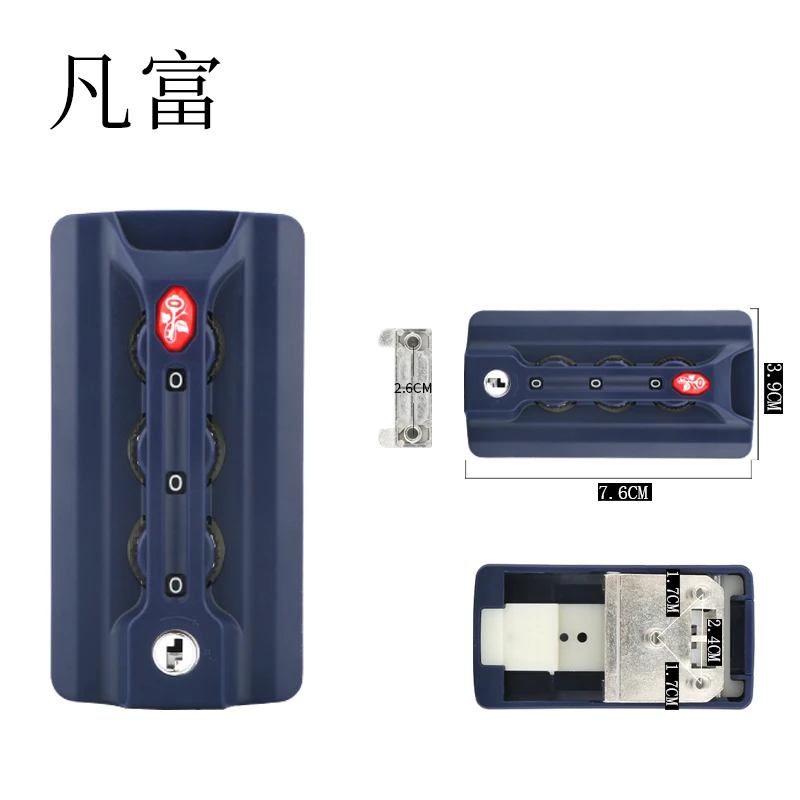 

Customs Lock TAS 3 Digit Combination Travel LuggageZinc Alloy Suitcase equipment Code Lock Anti-Theft Lock high quality lock