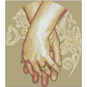 

Hold hands for life patterns Counted Cross Stitch 11CT 14CT DIY Chinese Cross Stitch Kits Embroidery Needlework Sets