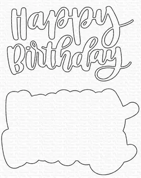 

Metal cutting dies happy Birthday cut die mold decoration Scrapbook paper craft knife mould blade punch stencils die