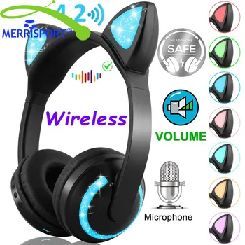 

UNITOP Wireless Bluetooth Headphones Stereo Earphones LED lighting Music Headset With APP Control For Mobile Iphone Xiaomi