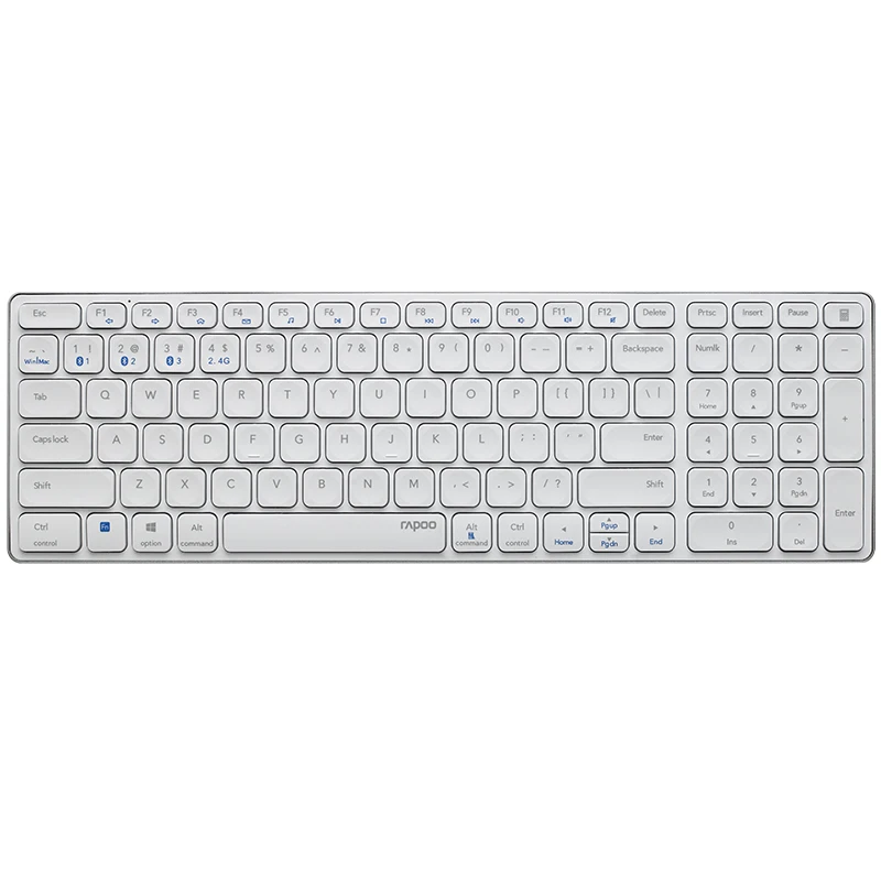 Rapoo E9350G Rechargeable Multi-Mode Wireless Keyboard 99 Keys Switch between BT5.0/BT3.0/2.4G for Mac Windows mini keyboard pc Keyboards