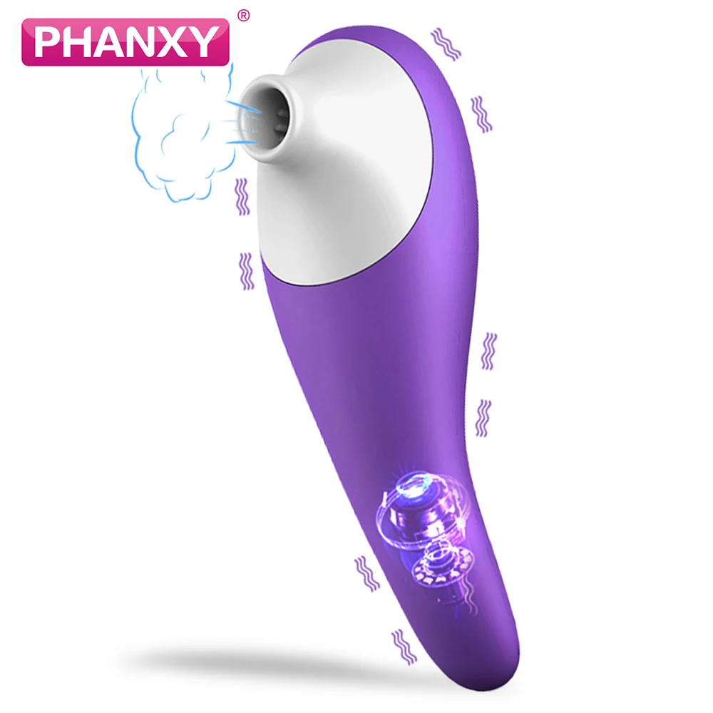 PHANXY Стимулятор клитора лизание языка клитор Массажер соска сосание вибратор для