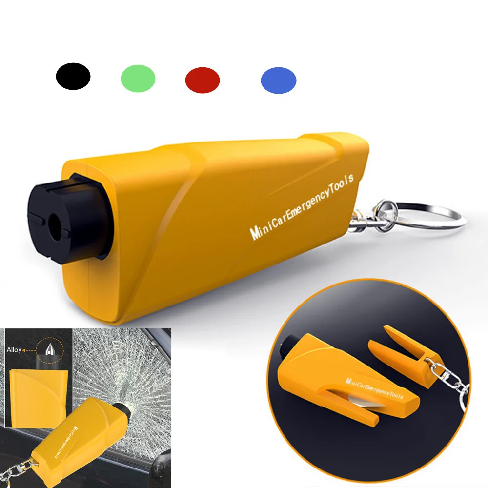 

Emergency Car Safety Hammer Mini Auto Window Glass Breaker Seat Belt Cutter Portable Keychain Hammer Rescue Tool