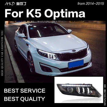 

AKD Car Styling Head Lamp for Kia K5 Headlights 2014-2015 Optima LED Headlight Dynamic Signal DRL Hid Bi Xenon Auto Accessories