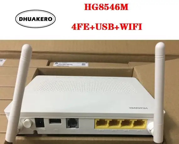 Бесплатная доставка модем AB321 HG8546M GPON ONT ONU 4FE + USB WIFI с 2 антеннами беспроводной