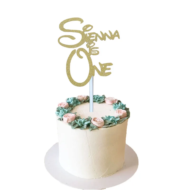Giltter бумажный Топпер на торт на заказ Принцесса Тема украшения для торта на день рождения Дети Девочка Душ персонализированные любое имя и возраст