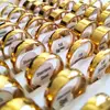 36pcs/lot  4mm 6mm 8mm Stainless Steel Rings Men Women Couples Jewelry 2