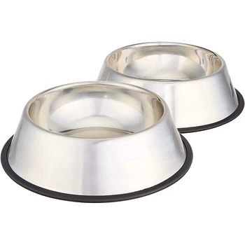 

2 Pack Stainless Steel Dog Food Bowl Multi-Purpose Fall-Resistant Pet Bowl Cat and Dog Round Food Bowl Pet Food Bowl