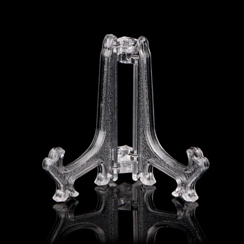 

Mini Plastic Coin Display Easel Stand Card Medal Frame Golf Balls Holder White