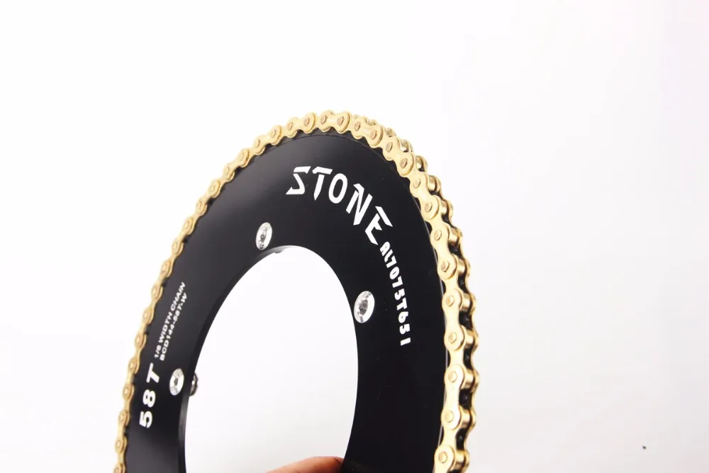 Stone 144 BCD chainring fixed gear track fixie bike Round single 42T 46T 48T 50T 52t 54 58t 60t mountain MTB Chainwheel 144bcd