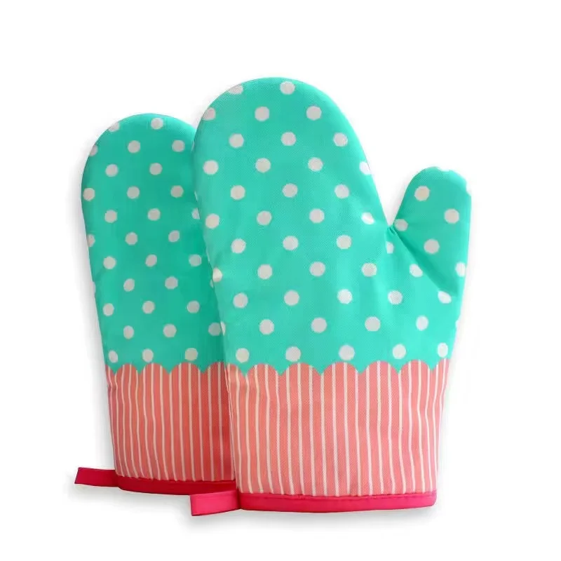 2PC/set Cartoon Oven Glove BBQ Baking Accessories Microwave Kitchen Glove Mitten Heat Resistant Potholders Kitchen Accessories