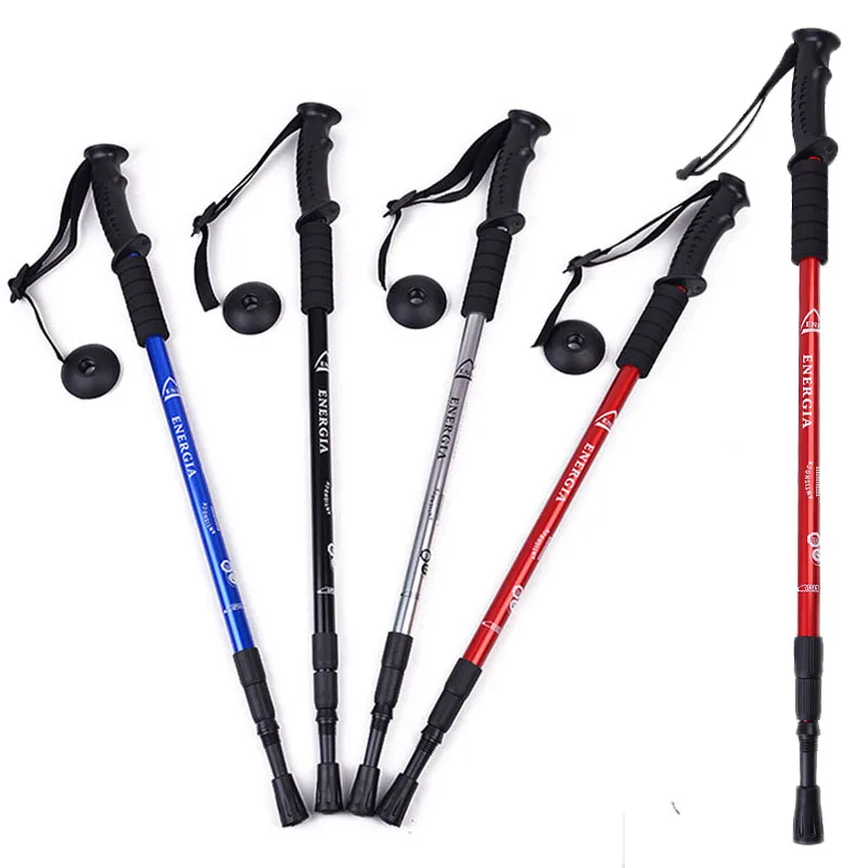2Pcs Nordic Walking Sticks Hiking Poles Adjustable Trekking Telescopic Scandinavian Anti Shock Carbon/6061/7075 Al alloy | Спорт и