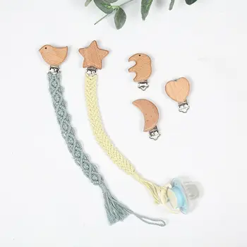 

Baby Teething Pacifier Chain Cotton Rope Woven Teether Soother Molar Chewable Nursing Toys Nipple Holder Infant Shower Gifts