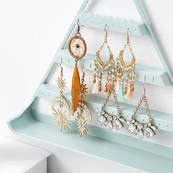 

Triangle Jewelry Storage Stand Display Rack Wall Hanging Necklace Earrings Jewelry Organizer