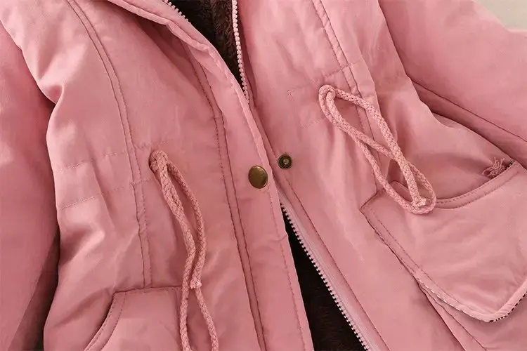 Зимние пальто женские куртки теплая верхняя одежда однотонный меховой воротник Толстые женские Большие Размеры S-3XL и 13 цветов