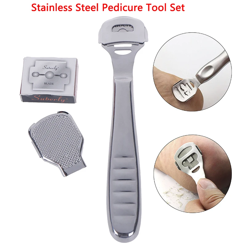 

Foot Care Corn Cuticle Remover Shaver Blade Smooth Feet Pedicure Callus Skin Remover Foot Care Tool + 10Pcs Shaving Blades
