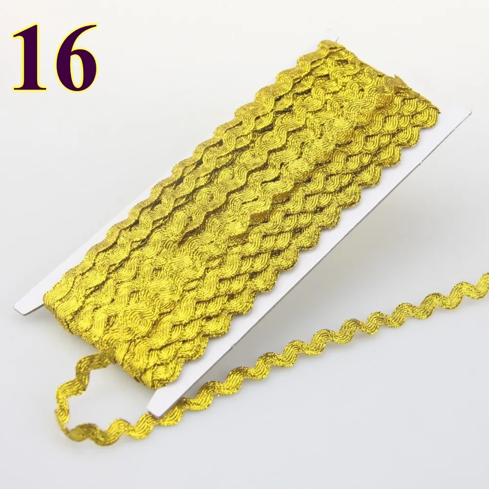 Zick-Zack-Ric-Rac-Band, DIY-Handwerk, handgefertigt, Wellen-Spitzenband, zum Dekorieren von Kleidungsstücken, Nähzubehör, Material 5 mm, Breite 20 m – Detail 1