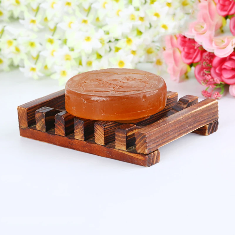 Soap Dish Bar Holder Bath Shower Tray Drain Bath Soap Storage Plate Rack