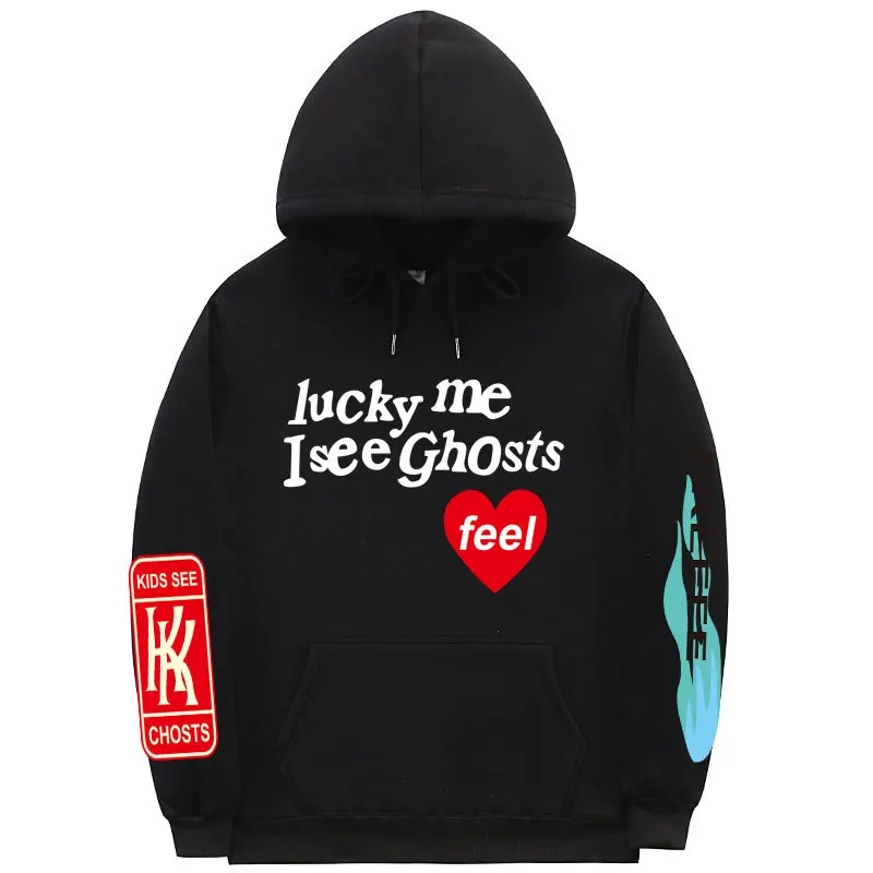 

KANYE WEST KIDS SEE GHOSTS FREEEE HOODIE Men's Winter Cotton Pullover Harajuku Streetwear Sweatshirts Men's 3D Hoodies