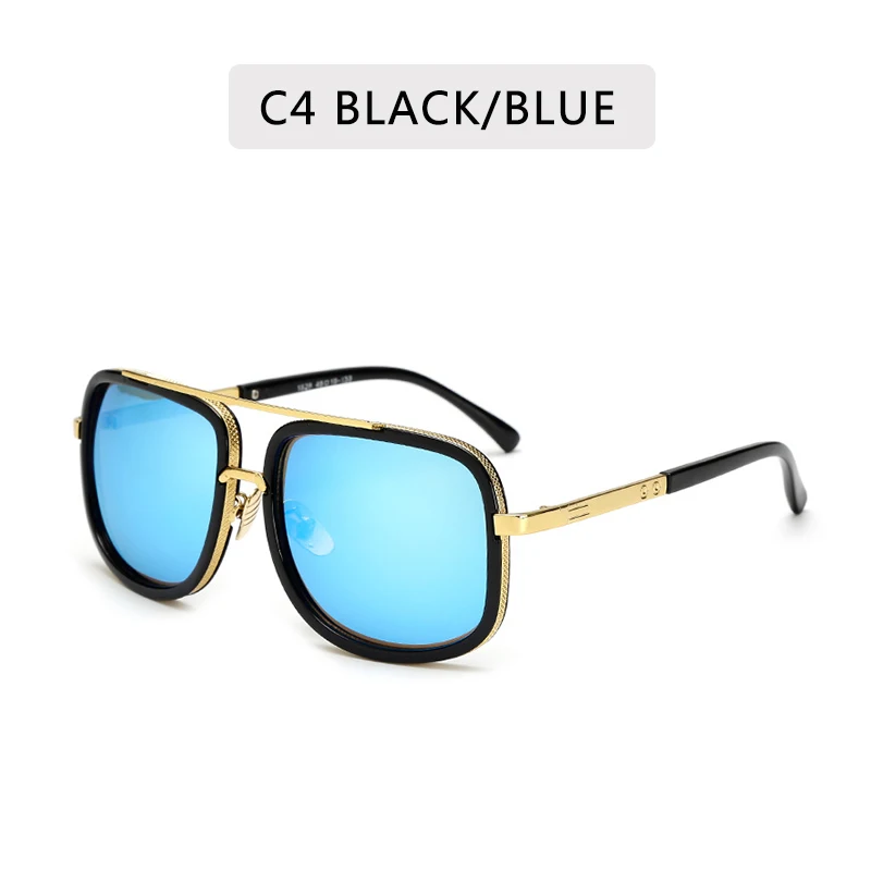 Модные солнцезащитные очки с большими рамами Мужские квадратные модные очки женские высококачественные ретро очки для вождения солнцезащитные очки винтажные Gafas Oculos - Цвет линз: C4