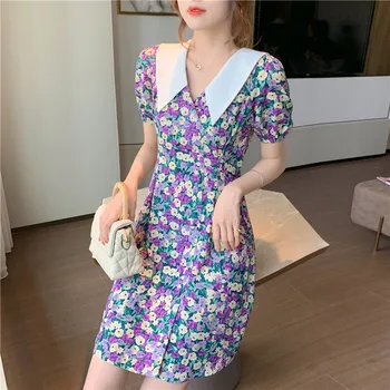 

Make floral dress little women's clothing in the new tide summer goddess temperament van clothes in early spring