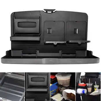 

Universal Foldable Car Table Multifunctional Car Cup Holder Backrest Food Car Tray Water Cup Phone Mount Car Pallet Shelf