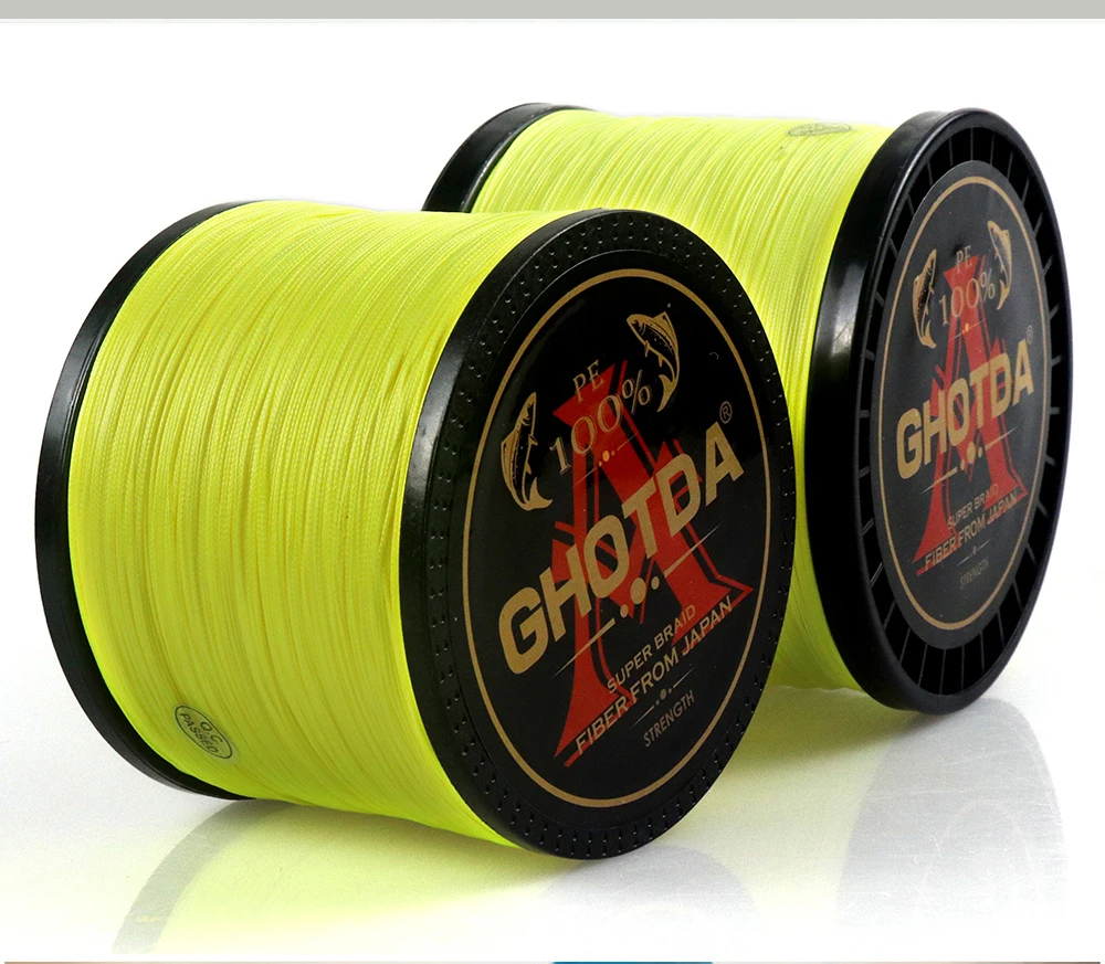 Ghotda  de pesca trançada 13-119lb, fio de pesca de 300 m 500 m 1000 m e 8 cordas com multifilamento para pesca de carpa