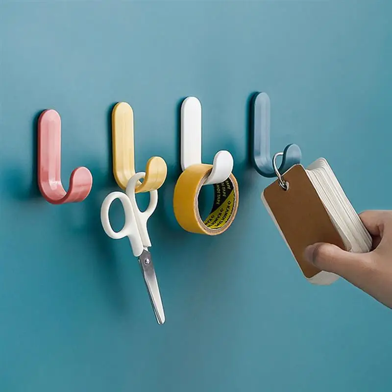 Крючки для полотенец пластиковые вешалки дверей самоклеящиеся настенные
