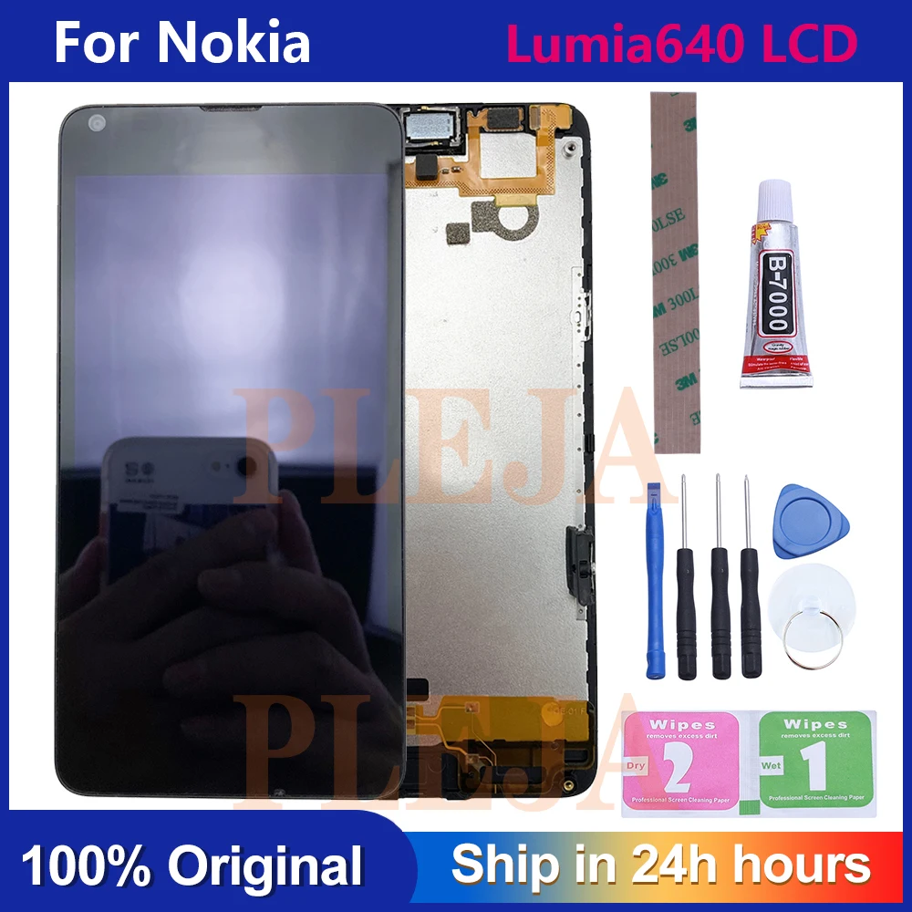 Для Microsoft Nokia Lumia 640 ЖК-дисплей с сенсорным экраном дигитайзер в сборе рамкой или