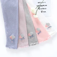 Summer New Style Crawler Korean-style Foamed Cotton Champray Frilled GIRL'S Cropped Trousers Children Base Pants